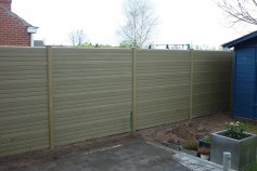 Natural gravel boards used to create a maintenance FREE panel
